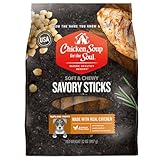Chicken Soup for the Soul All Natural Premium Savory Sticks Soft & Chewy Dog Treats, Real Chicken First Ingredient, No By-Products, Artificial Colors, Flavors or Preservatives, Chicken, 32oz