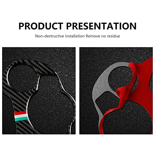 Image of Car Gear Shift Sticker Carbon Fiber Decals Center Console Cover Trim Compatible with Alfa Romeo Giulia 952 Stelvio 949 2016 2017 2018 2019 Accessories