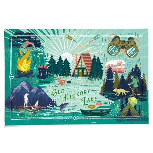 24x36 Inch Giclee Print, Old Hickory Lake, Lake...