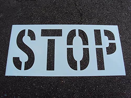 Stop Parking Lot Stencil 24 Inch