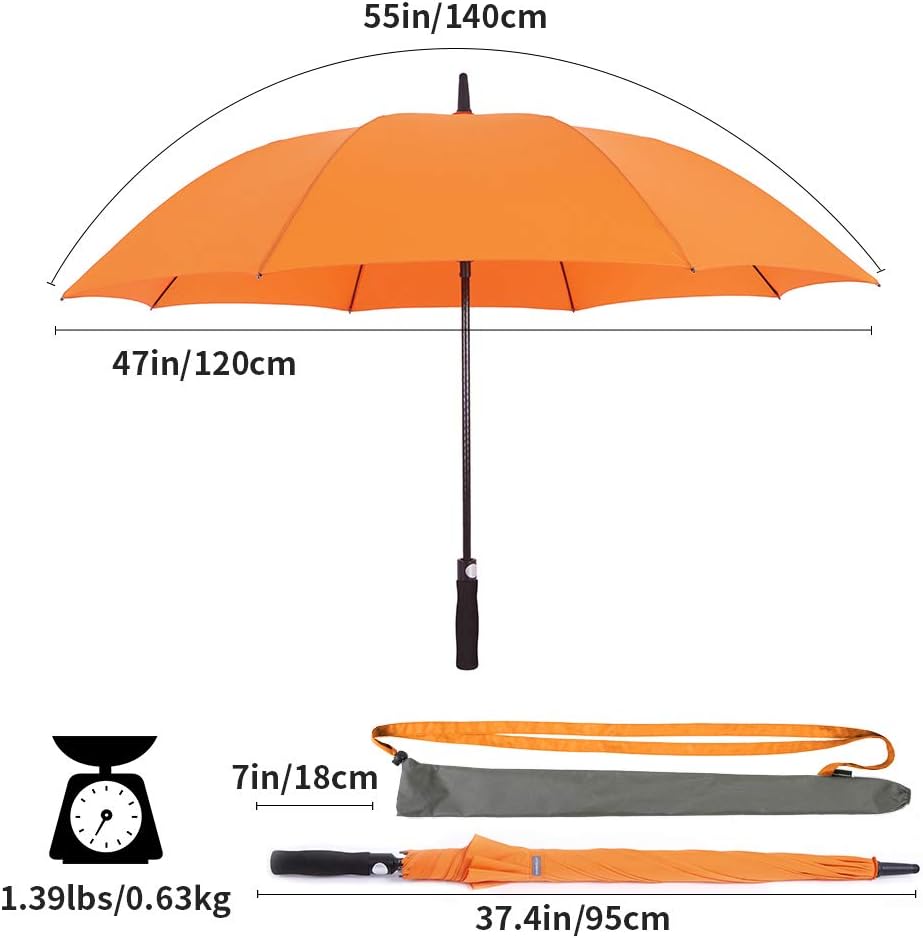 RUMBRELLA Golf Umbrella Large Windproof Umbrellas Auto Open 55IN