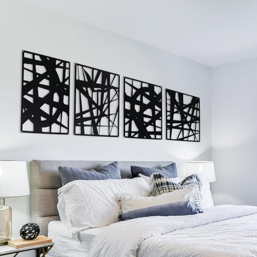 Bdor Decorative Metal Panels, Set of 4, 10.98' x...