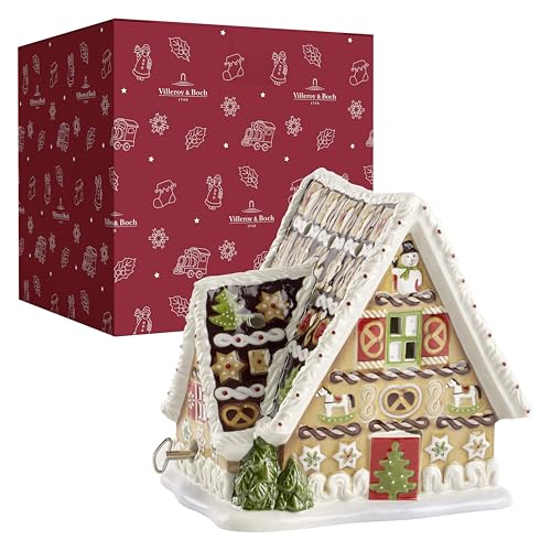 Villeroy und Boch Christmas Toys Spieluhr Lebkuchenhaus, Porzellan,...