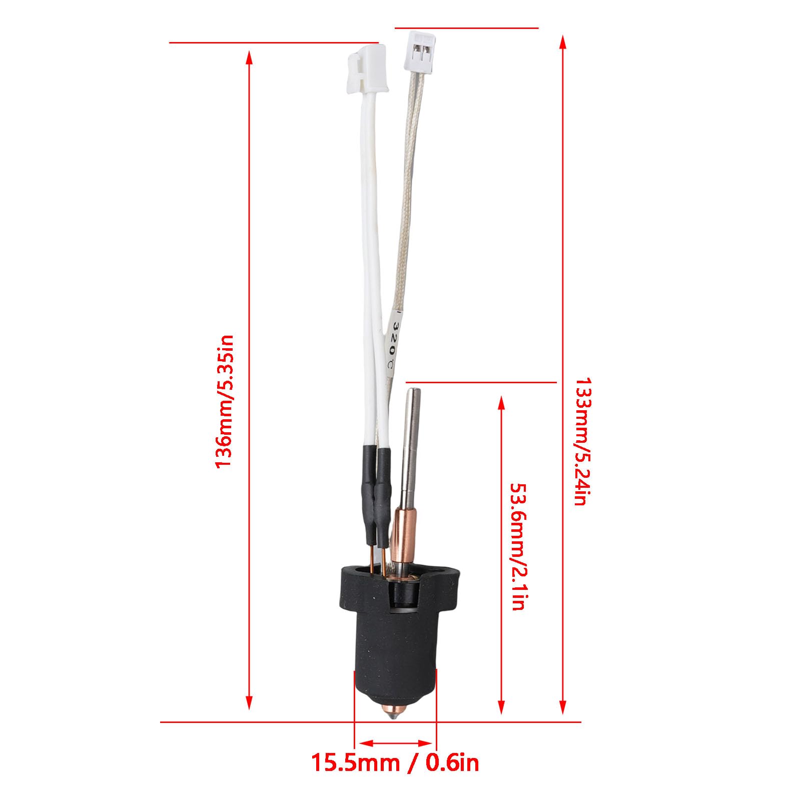 Fockety Kit de Tête d'Impression 3D pour Ender 3 V3 Plus, Buse 0,4 mm, 60 W, Chauffage Céramique