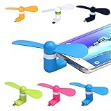 Geekercity 3 Pack Cell Phone Mini Fan Portable Super Mute Micro Cooler Cooling Mini Fan for Android Cell Phones Samsung Galaxy S3 S4 S5 S6 S7 Note 2 3 4 5 HTC LG (Random Color)