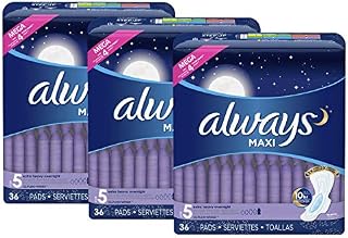 Always Maxi Feminine Pads with Wings for Women, Size 5, Extra Heavy Overnight