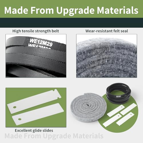 Guías deslizantes de tambor WE03X37318 y kit WE00X720 para reparar secadora GE 6
