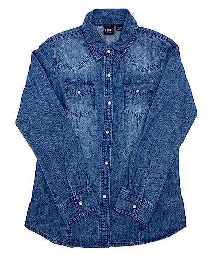 Children's Chambray Denim Snap Western Shirt