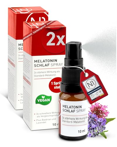 N1 Melatonina Spray - Estudio demostrado: te ayuda 3 veces más rápido que los productos estándar - 142 días de existencia - spray para dormir con valeriana y lavanda