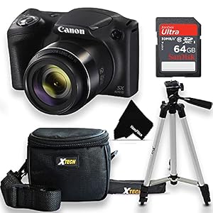 Canon Powershot SX420 is 20 MP Wi-Fi Camera | Canon Camera Bundle | Includes 64GB Memory Card, Padded Camera Bag, 50…