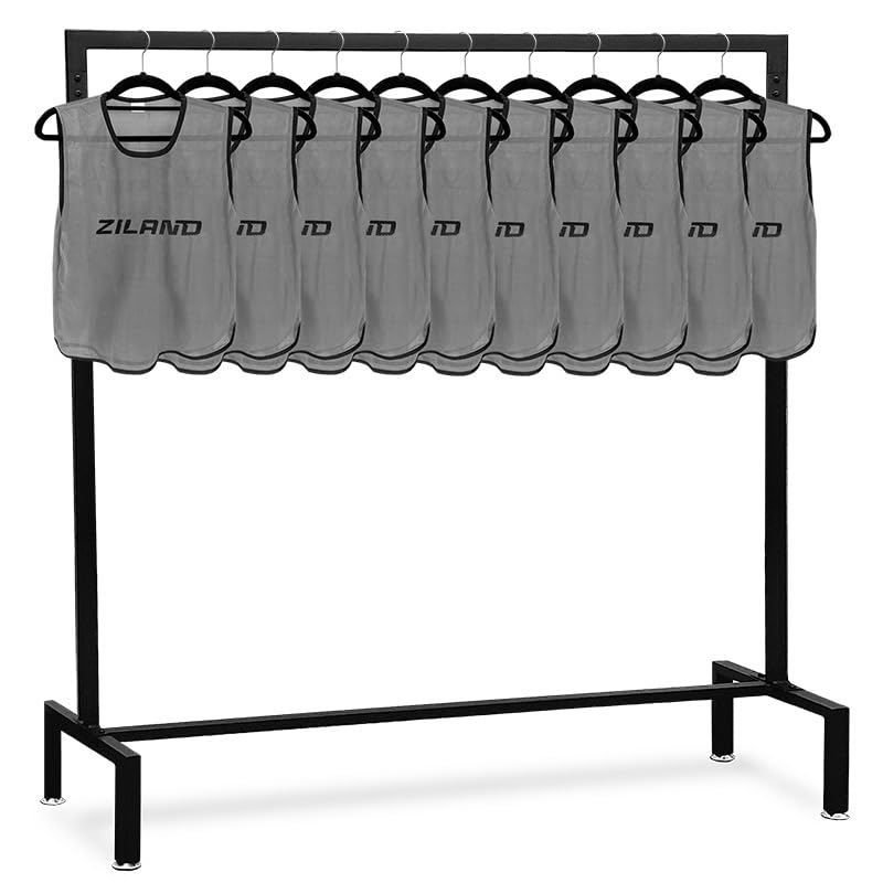Ziland Academy Training Bibs [10 Pack] • 100% Polyester • Essential for training (Grey, Senior)