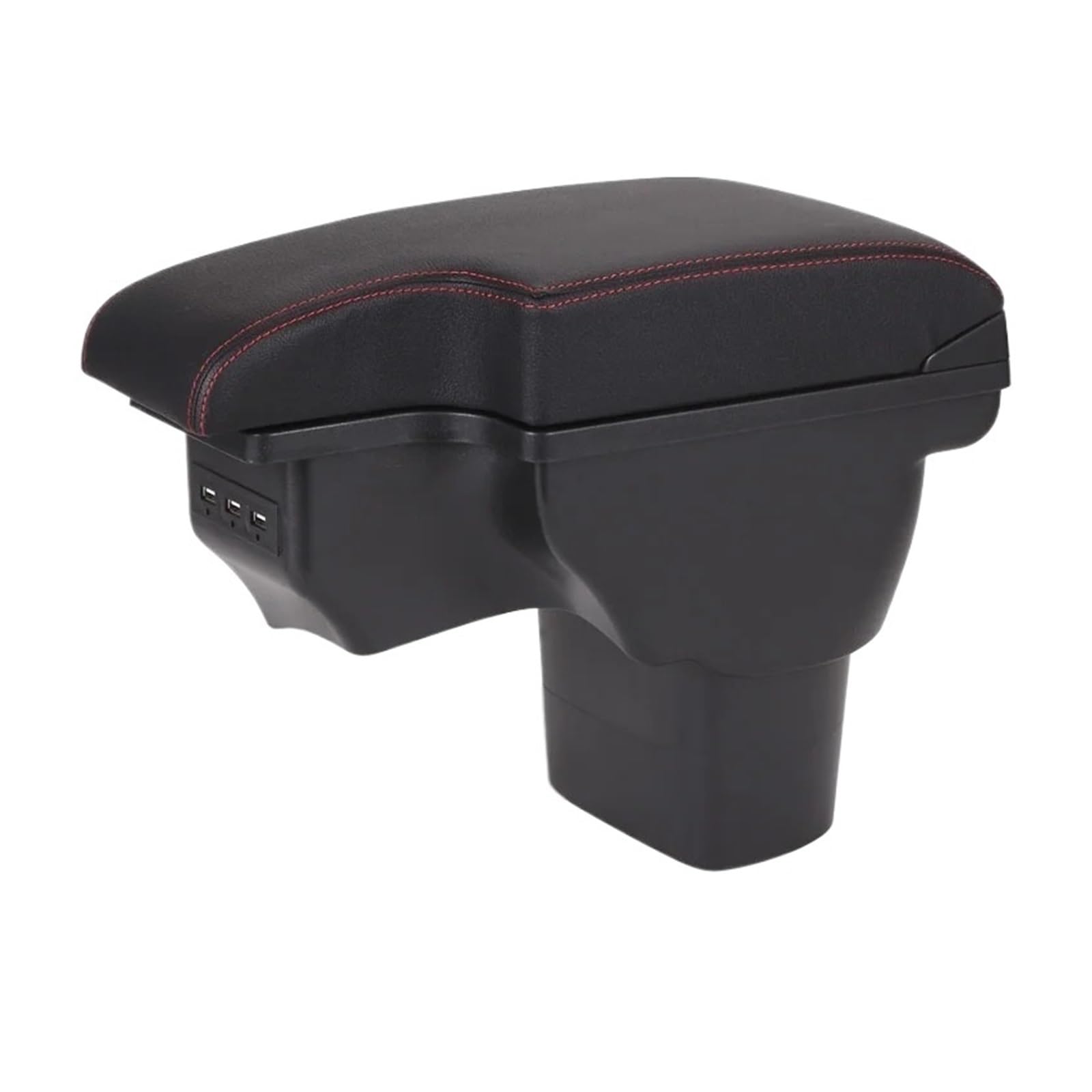 Umdjju A1 Black Red 3Usb For Nissan For Juke 2010-2019 Armrest Box Car Accessories Interior Details Storage Usb Car Centre Console Armrest Box(A1 Black Red 3Usb)