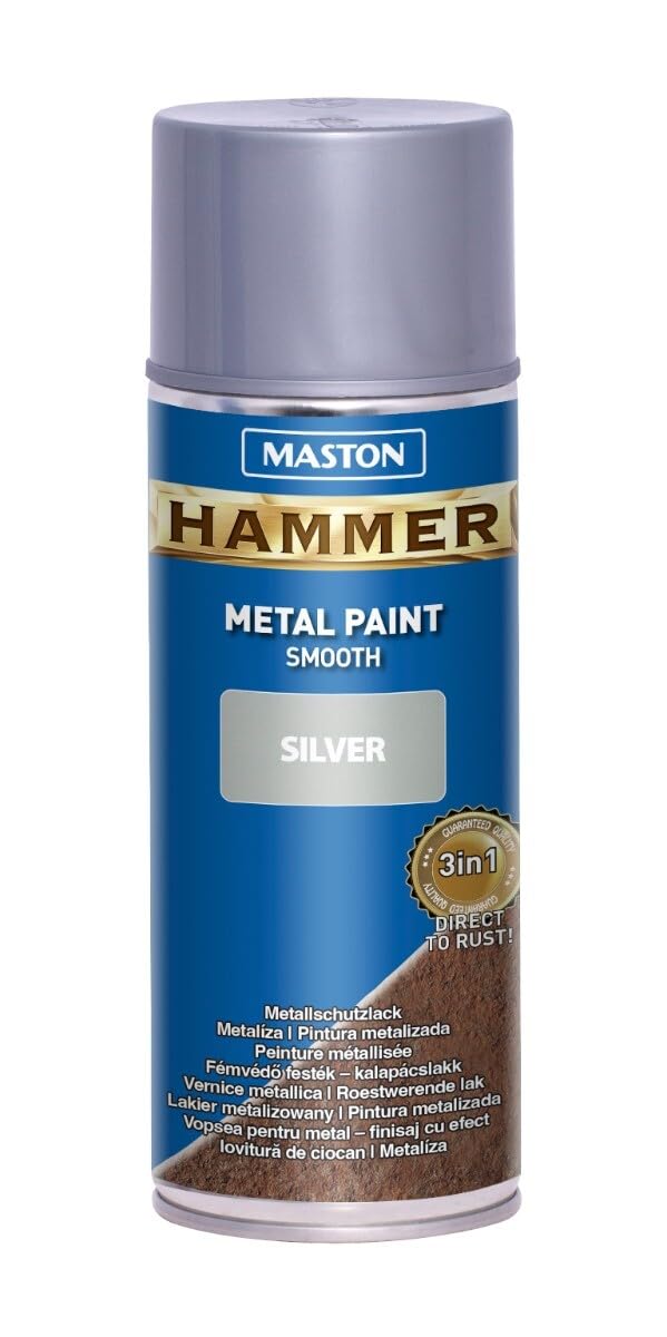 Maston Hammer Smooth Metal Spray Paint Silver
