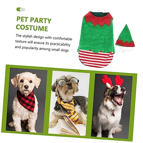 Disfraz de perro de navidad tamaño XL verde miniatura 6