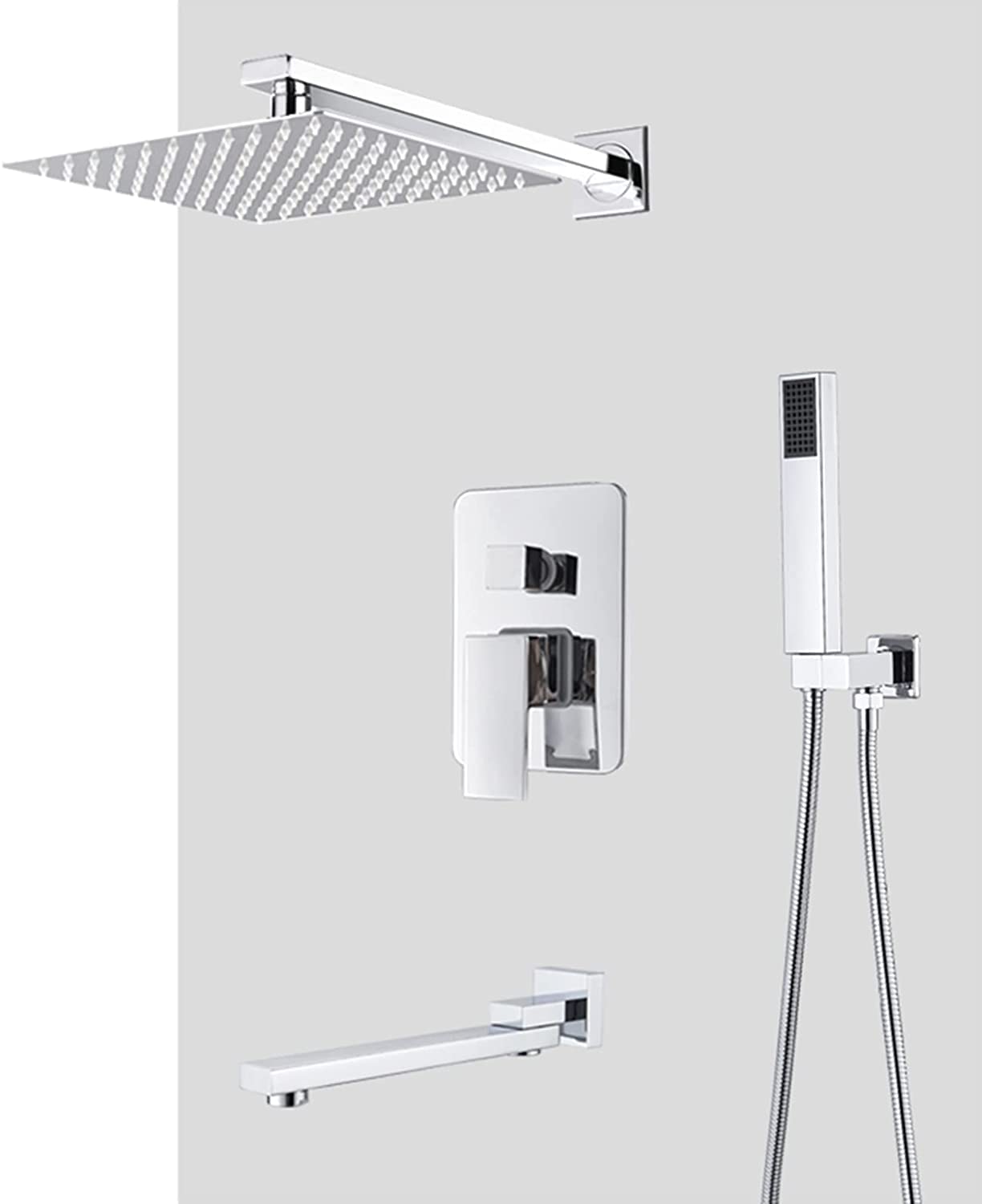 Robinet mitigeur de douche encastré avec pommeau pluie 10 inch