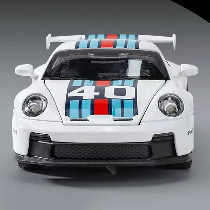 Image of MANAKI ENTERPRISE Scale 1:32 Porsche 911 GT3 RS RSR Turbo S Alloy Diecast Pullback Metal Car Toy with Sound Light & Opening Doors - Great Gift Toy for Kids | Color as per Stock