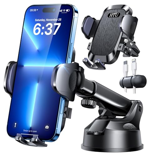 HTU Heavy Duty Car Phone Mount for iPhone & Samsung
