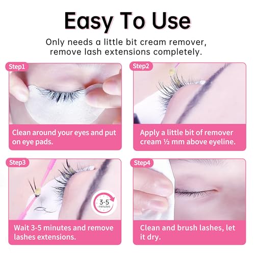 Beauty7 Wimpernkleber Entferner Cream Wimpernverlängerungslöser Beige Wimpernkleber Lösemittel wimpern extension Entferner Remover Cream 30ml