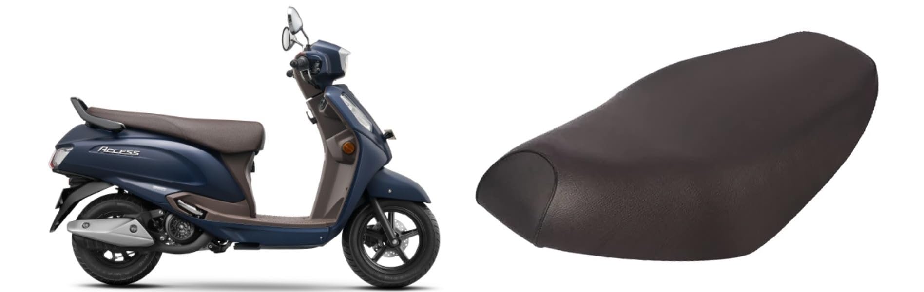 Ask Suzuki [ 2025 New Access ] Waterproof Durable Faux Leather Seat Cover for Suzuki 2025 New Access (Black)-image-9