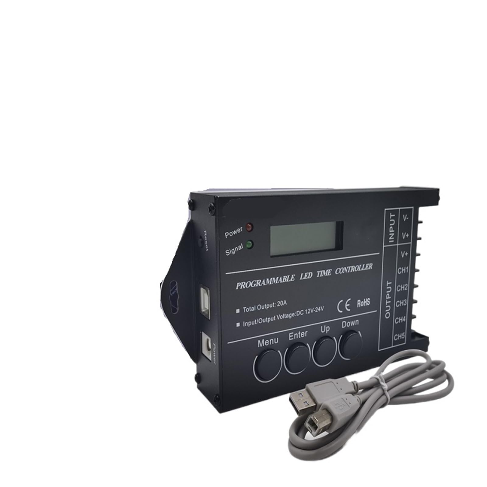 XIANGN TC420 TC421 Luz LED RGB programable de 5 Canales con Controlador WiFi de Tiempo atenuador DC12-24V for acuarios, peceras y Crecimiento de Plantas (Color : TC420)