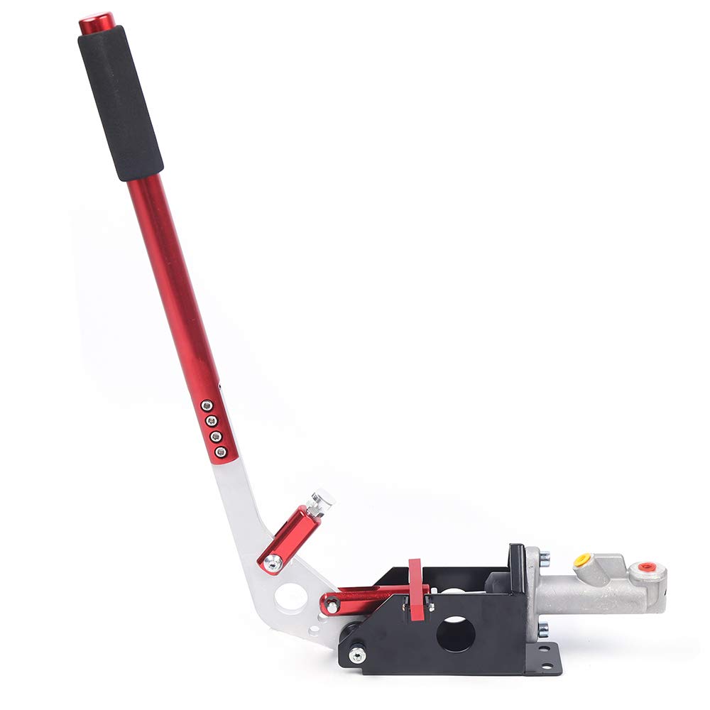 Freno de mano hidráulico Fly-Off Rally Drift, freno de mano tumbado rally, deriva horizontal vertical ajustable (rojo)