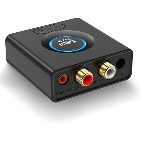 Receptor Audio Bluetooth 5.0 1Mii con Salida RCA/Jack AUX 3.5 mm Cover