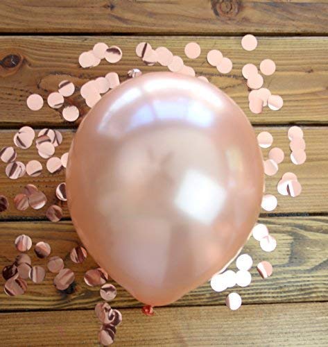 Wetheparty Rose Gold Confetti Balloons | 40 Pack Of Balloons | Decoration For Bridal Shower Balloons, Rose Gold Party Decorations, Globos Para Fiestas, Beautiful Pearl Finish #TOP3