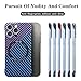 QJJFVMF Carbon Fiber Pattern for Magnetic Wireless Charge Case for iPhone 15 14 13 12 11 Pro Max Plus Ultra Thin Frameless Cover,Black,for iPhone 12
