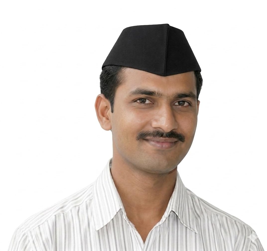 Men's Cotton Gandhi, Unique Traditional Cap Topi/Cap, Free Size (Black)..-picture-26