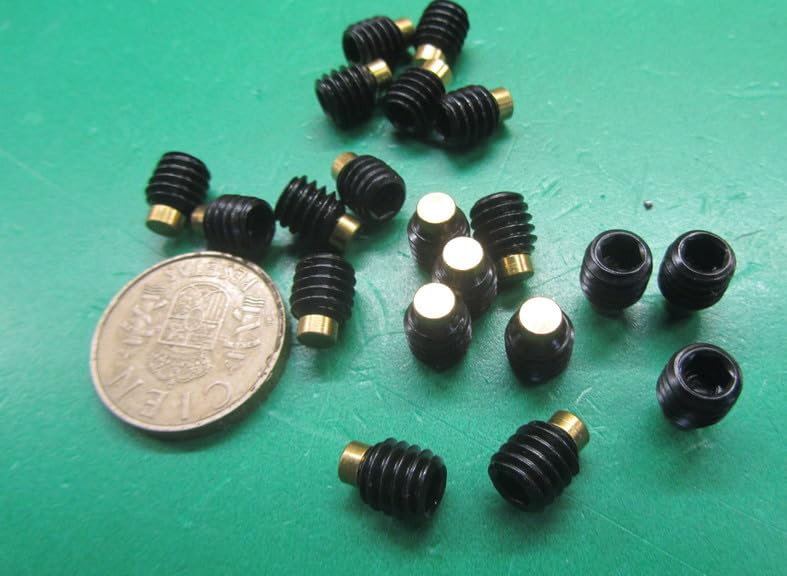 Black Oxide Steel Brass Tip Set Screw 5/16