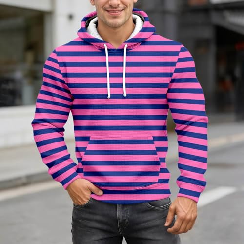 Sweat à capuche chaud motif rayé en maille douce texturée - 3