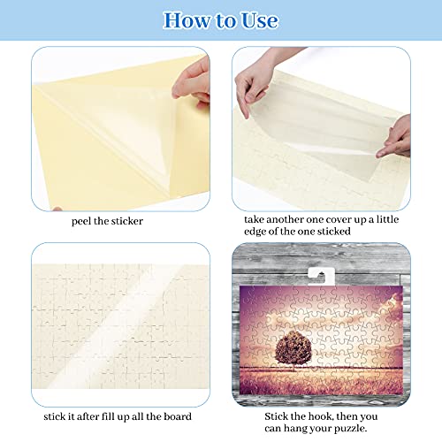 Jigsaw Puzzle Saver Stick 9 Piece Glue Sheets Clear Peel