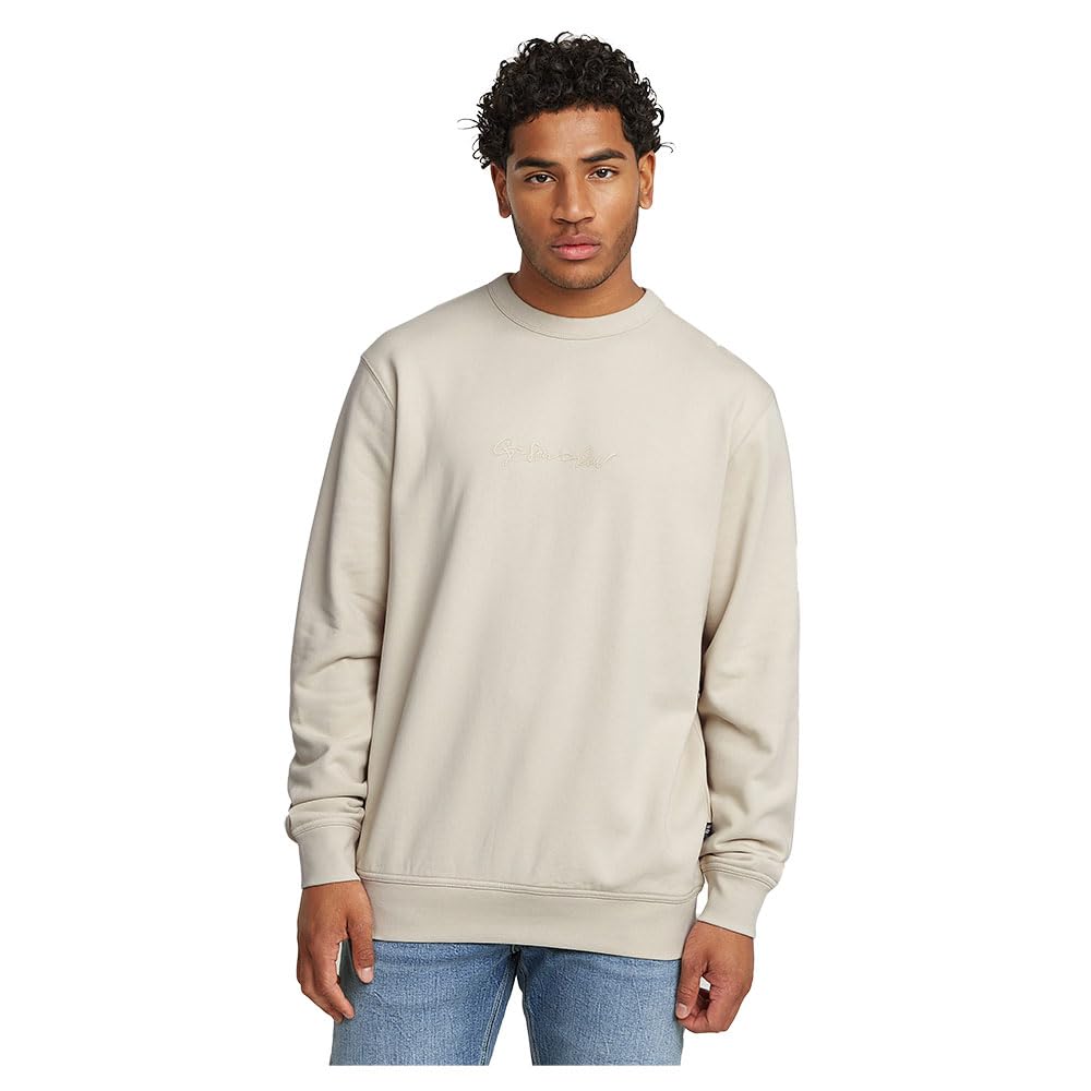 G-Star Herren G-Script Logo R Sweat Sweatshirt