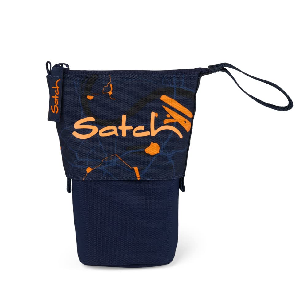 Satch Pencil Slider Extra Large with Divider Zip Pocket Pen Holder Set Square Viewing Window for Urban Journey Timetable - Dark Blue - Image 3