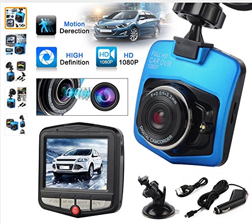 CBL MINI CAR DASH CAMERA DVR 2.4" LCD Camcorder Full HD Video Registrator Parking Recorder G-sensor Night Vision Blue Dash Cam Collision accidents and parking monitor. Support TF Card up to 32GB.