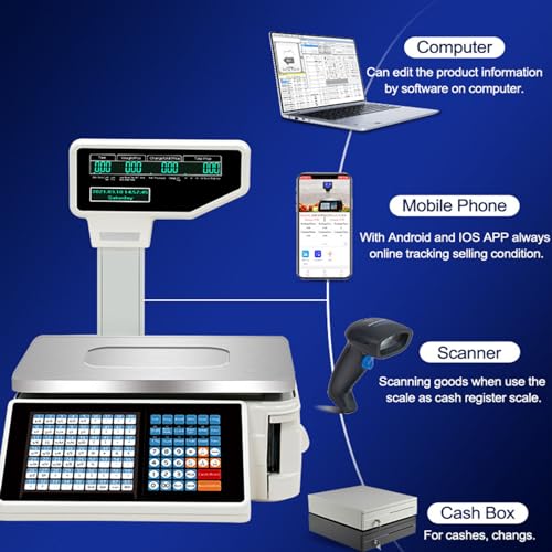 Báscula Electrónica con Impresora y Pantalla HD miniatura 6