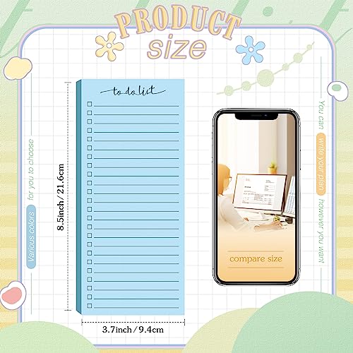 Image of Censen 10 Pack 500 Sheets to Do List Notes Daily Checklist Notepad with 50 Sheets Undated Memo Pad Color Block Shopping List Weekly Plan Notepad Organizer Planners(Bright Color,Lined) | Note Book 500 Sheets Colorful Memo Pad Office School Supplies Planner Shopping Weekly Plan Task Organizer Tear-off Design