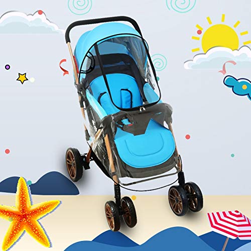 ベビー用品 雨、風、霧から保護するために、ゴルフカート、ベビーカー、車椅子用の調節可能な透明カバー、蚊(透明食品グレードのビッグサイズUモード) ベビー用品 (色 : Transparent)