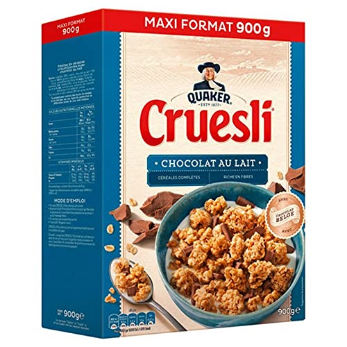 Quaker Cruesli Maxi Mleczna Czekolada Format 900g (zestaw 4 szt.)