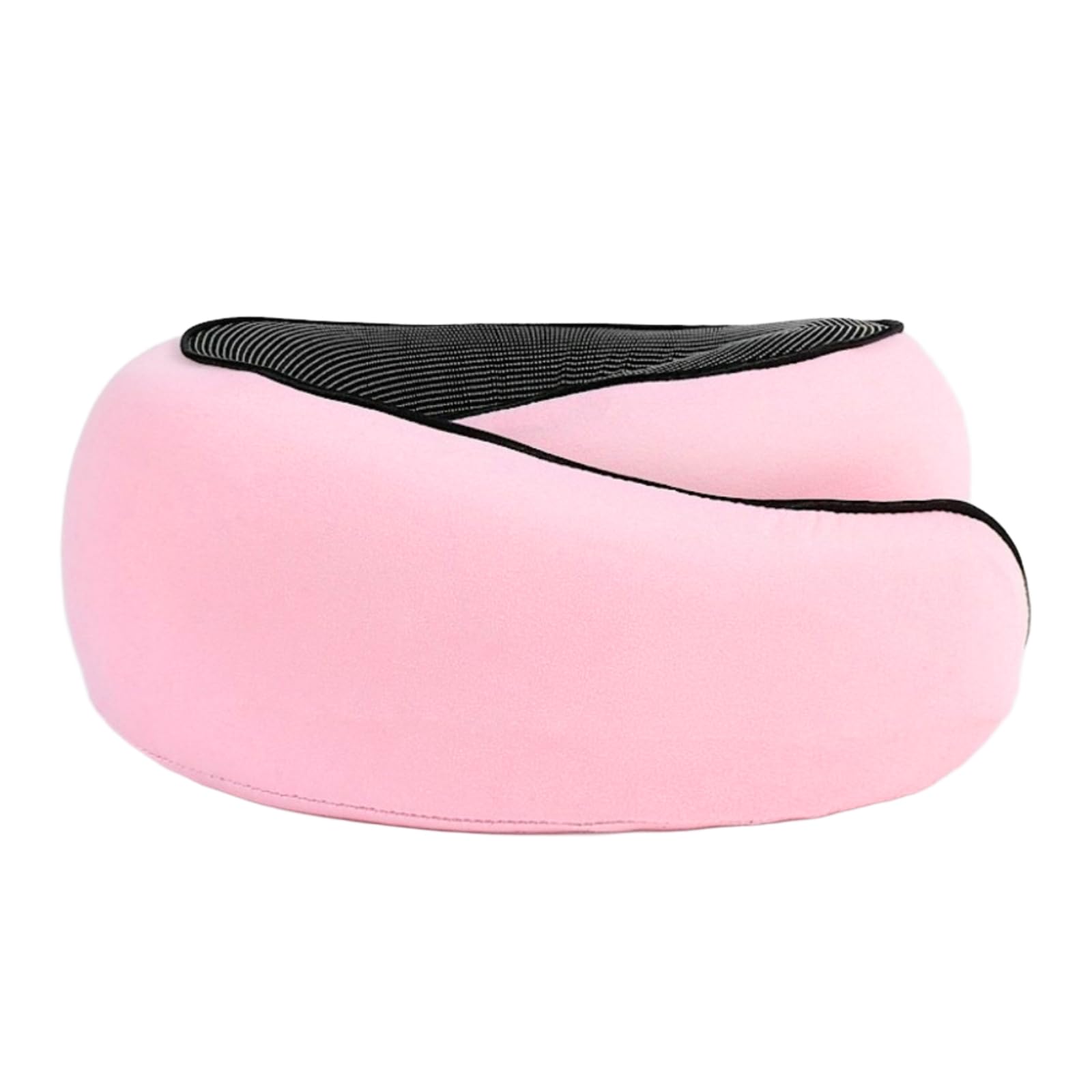 Nappy Reiskussen, nekkussen vliegtuig, 100% traagschuim, orthopedisch nekkussen voor reizen met vliegtuig, ijs, auto, met ritssluiting (roze