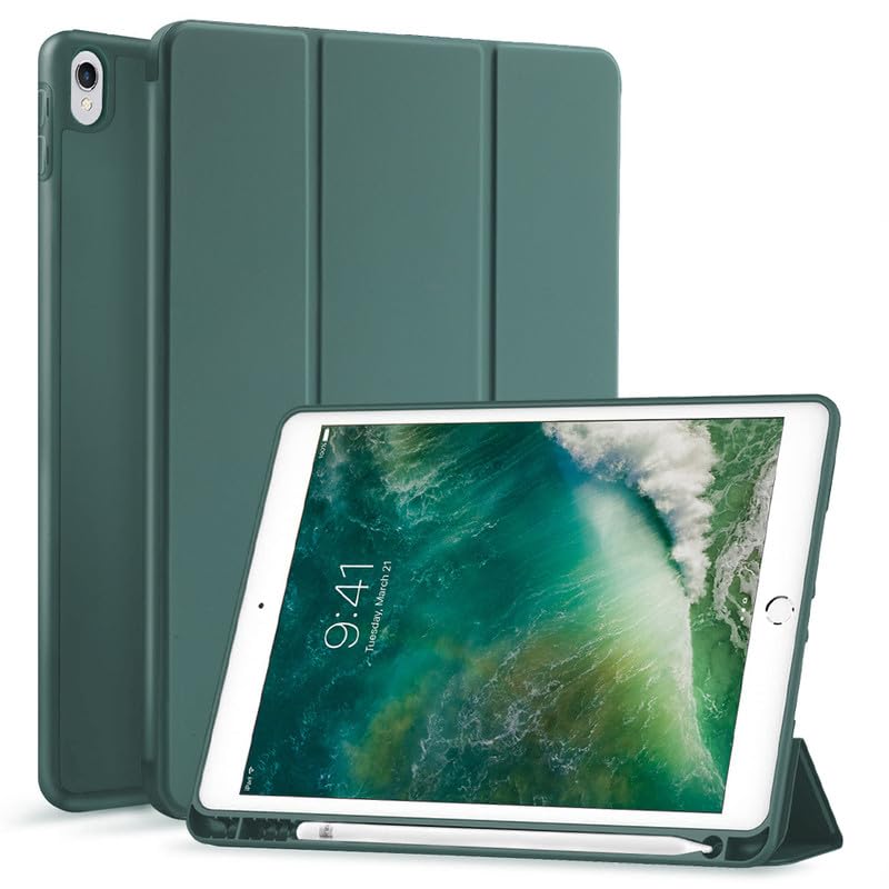 Robustrion Cover for iPad Air 3rd Generation Cover 10.5 inch Flip Case with Pencil Holder – Dark Green