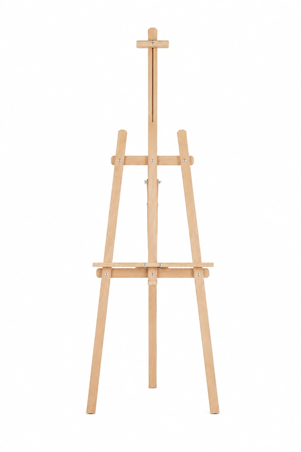 Caballete XXL grande de madera de 170 cm – Caballete de estudio de altura ajustable para lienzos de hasta 100 cm – Ideal para pintura, exposiciones, bodas, eventos y presentaciones (madera de haya, 2