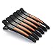 6Pcs/set Pinup Plastic Duck Bill Hair Clips for Sectioning Hair - Professional Non Slip Silicone band Clips Salon DIY Accessories Hairpins Hairgrip for Women(Blcak-Style2)