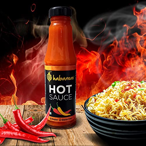 Image of Habanero Hot chilli Sauce |Gluten Free | Vegan and Natural Ingredients (185 grams) Habanero Hot chilli Sauce l Gluten Free | Vegan and Natural Ingredients (100 grams) Enjoy with Fried Rice, Burger,Noodles,Nachos, Momos |