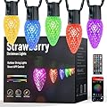 Minetom Smart C9 Christmas Lights Outdoor, 100 LED 99FT Christmas Color Changing Fairy Lights App Control, Music Sync, 105 Preset Modes, Connectable RGB C9 String Lights for House Indoor Xmas Decor