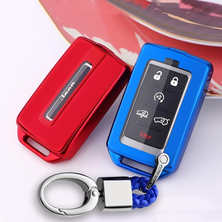 Miniatura 5 de ontto Funda para llavero de TPU con llavero de color rojo