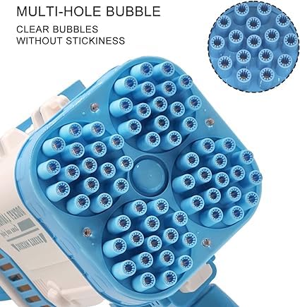 Superstore-BeOne-Bubble-Gun-64-Holes-Bubble-Maker-with-4-Bubble-Solution-Bazooka-Bubble-Machine-with-Light-Large-Bubble-Blower-for-Kids-for-Kids-Toy-Party-and-Wedding-Random-Color