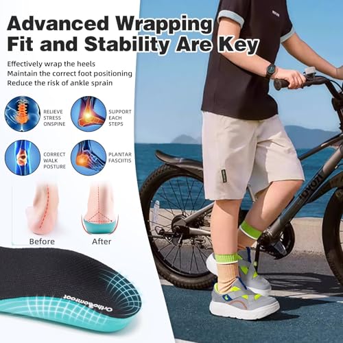 Boys Girls Kids Orthopedic Tennis Shoes: Wide Toe Box Comfortable Casual Plantar Fasciitis Arch Support School Athletic Running Sneakers, Lightweight Orthotic Sports Walking Shoes for Foot and Pain2