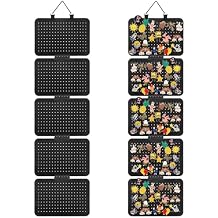 Hanging Enamel Lapel Pin Organizer with 5 Loose-leaf Board Pieces, Removable Hanging Brooch Pin Storage Display Pages, Enamel Pin Display Panels for at Least 210 Pins Removable