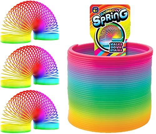 JA-RU Big Rainbow Spring Toys for Kids (3 Units) 1702-3p